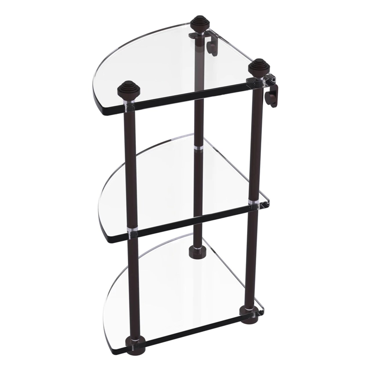 Southbeach Collection Three Tier Corner Glass Shelf - Sb-6-Abz